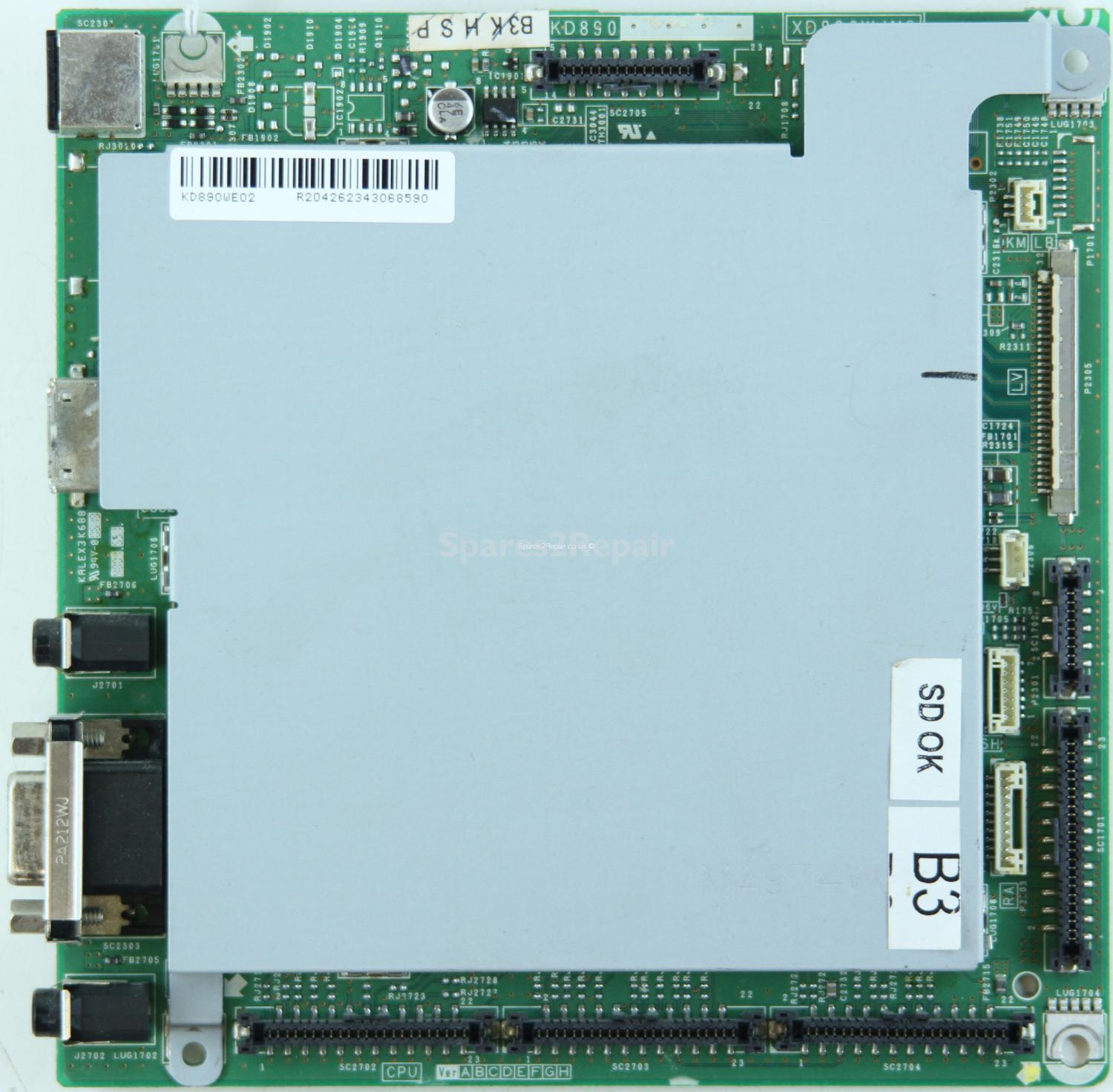 Sharp LC-32GD8E - Inputs - KD890WE02 - XD890WJN2