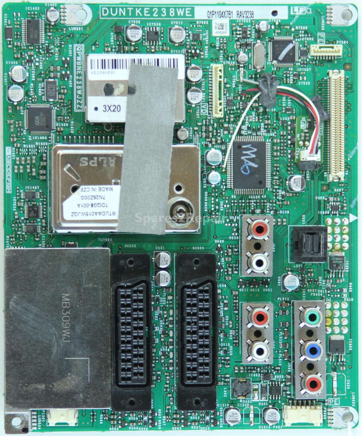 Sharp LC-37X20E - Main AV - DUNTKE238WE - QPWBNE238WJZZ - KE238WE01