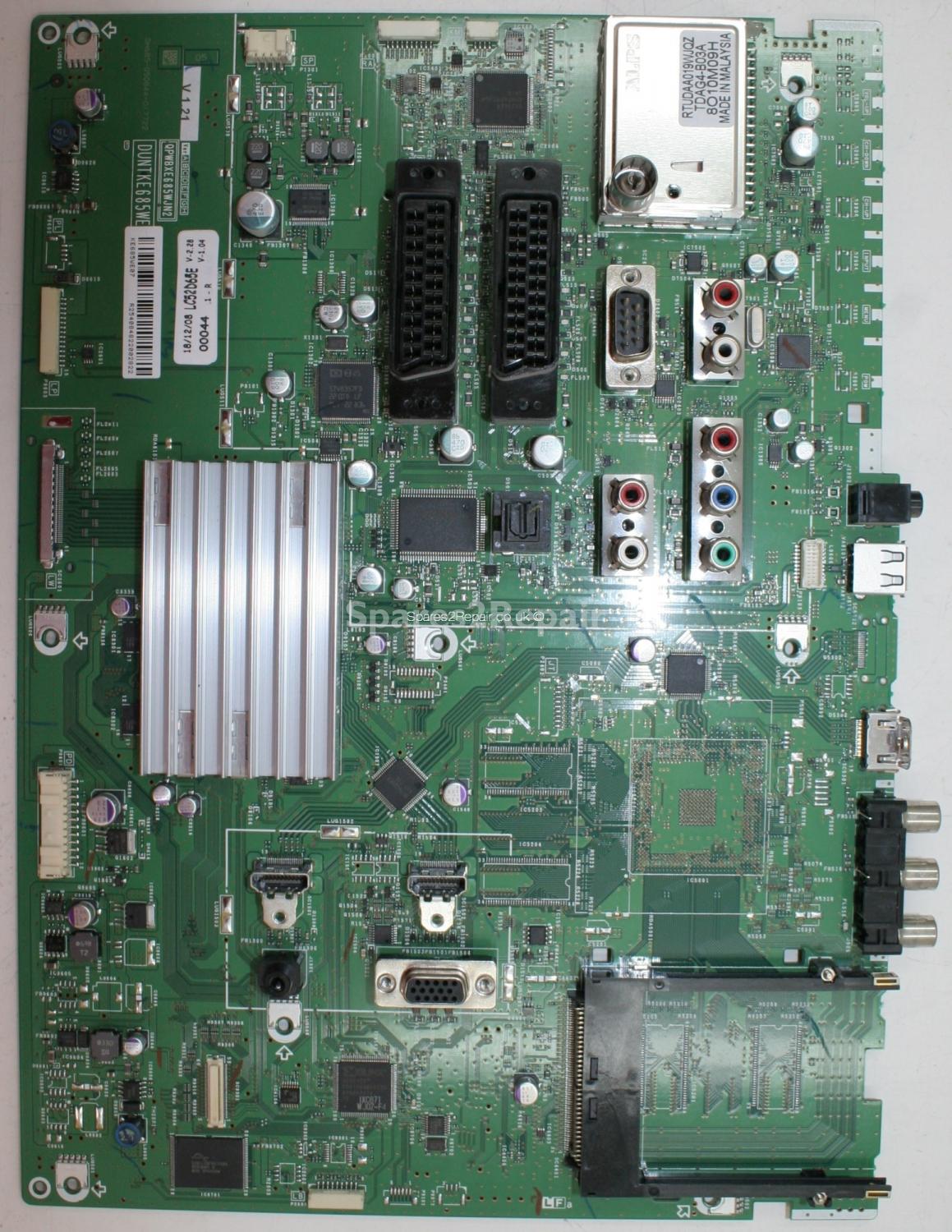 Sharp LC-52D65E - Main AV - QPWBXE685WJN2 - DUNTKE685WE - KE685WE07