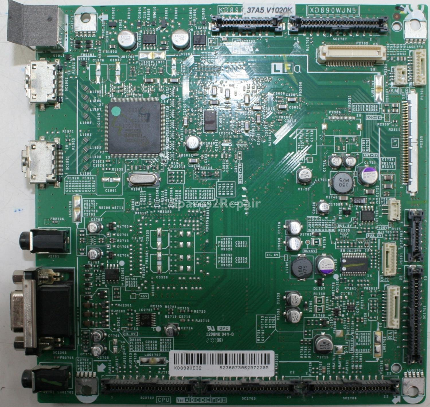 Sharp LC-37AD5E-BK - Inputs - KD890WE32 - XD890WJN5