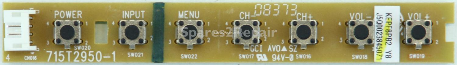 Sharp LC-265B25E - Buttons - 715T2950-1 (Without Plastic)