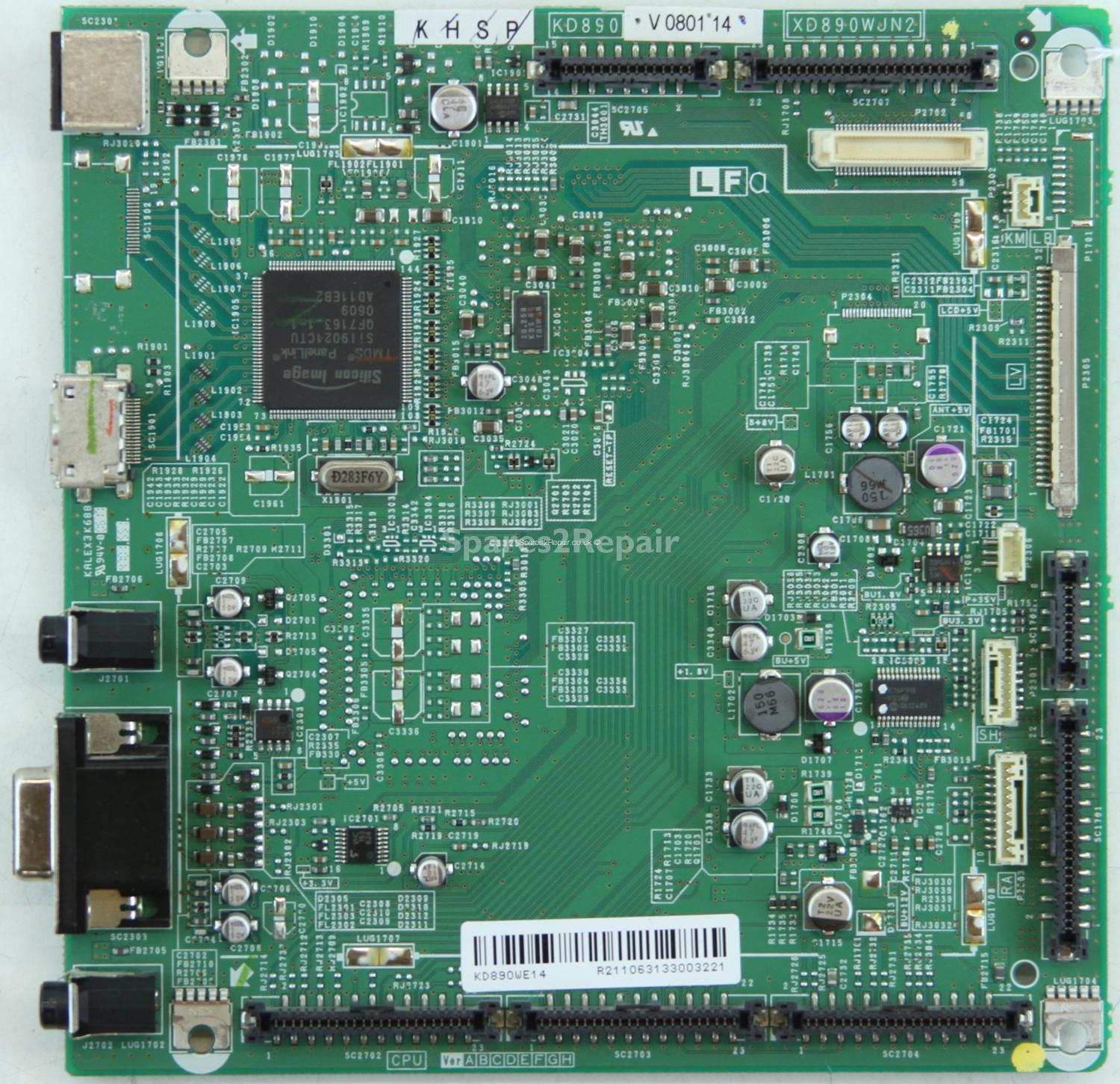 Sharp LC-26SD1E - AV Inputs - KD890 - XD890WJN2 - KD890WE14