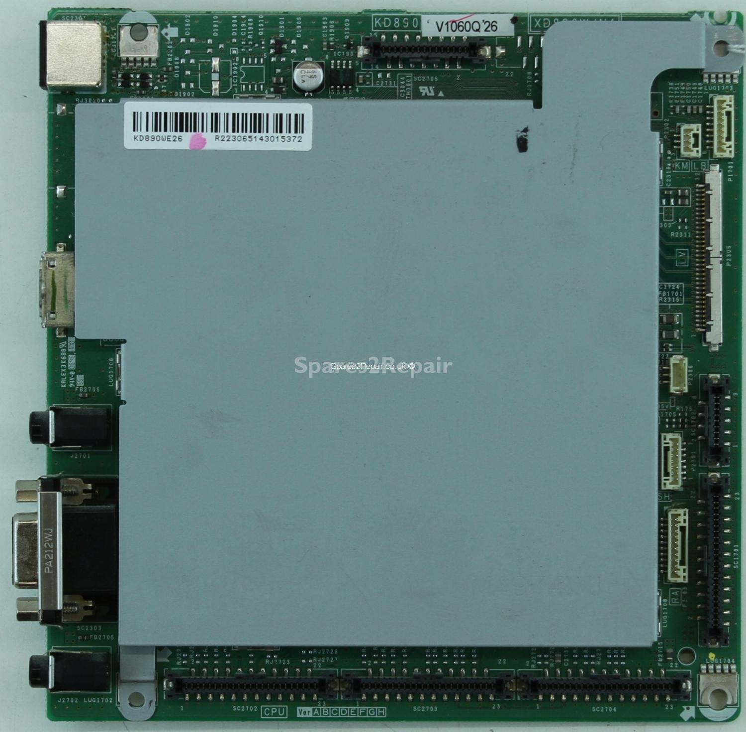 Sharp LC-32SA1E - AV Inputs - KD890WE26 - XD890WJN4