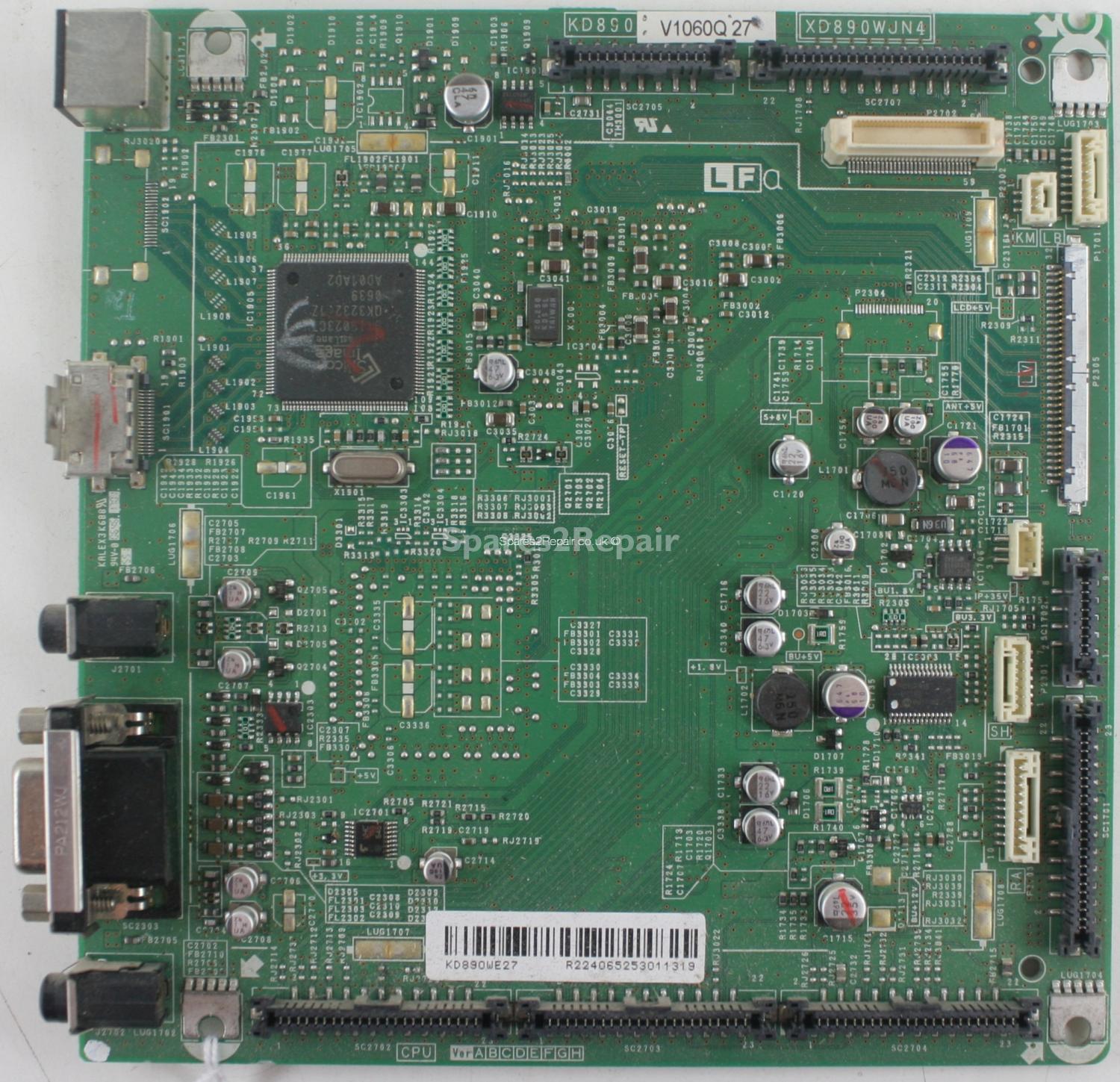 Sharp LC-32SD1E - Inputs - KD890WE27 - XD890WJN4