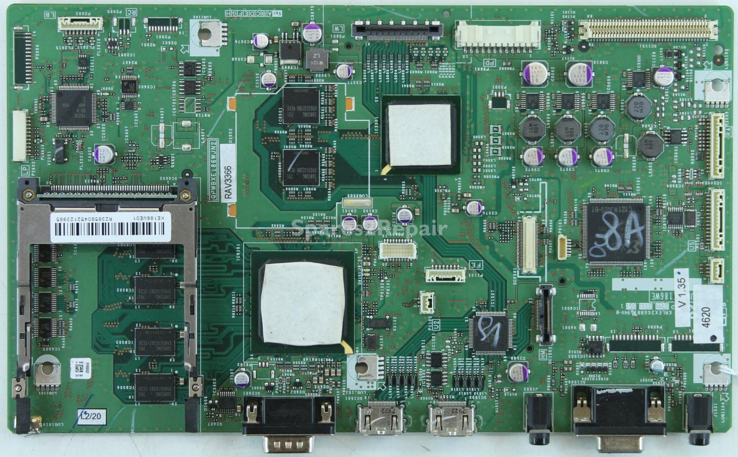 Sharp LC-46X20E - Card Reader & Inputs - KE186WE01 - QPWBXE186WJN2 - DUNTKE186WE - V1.35