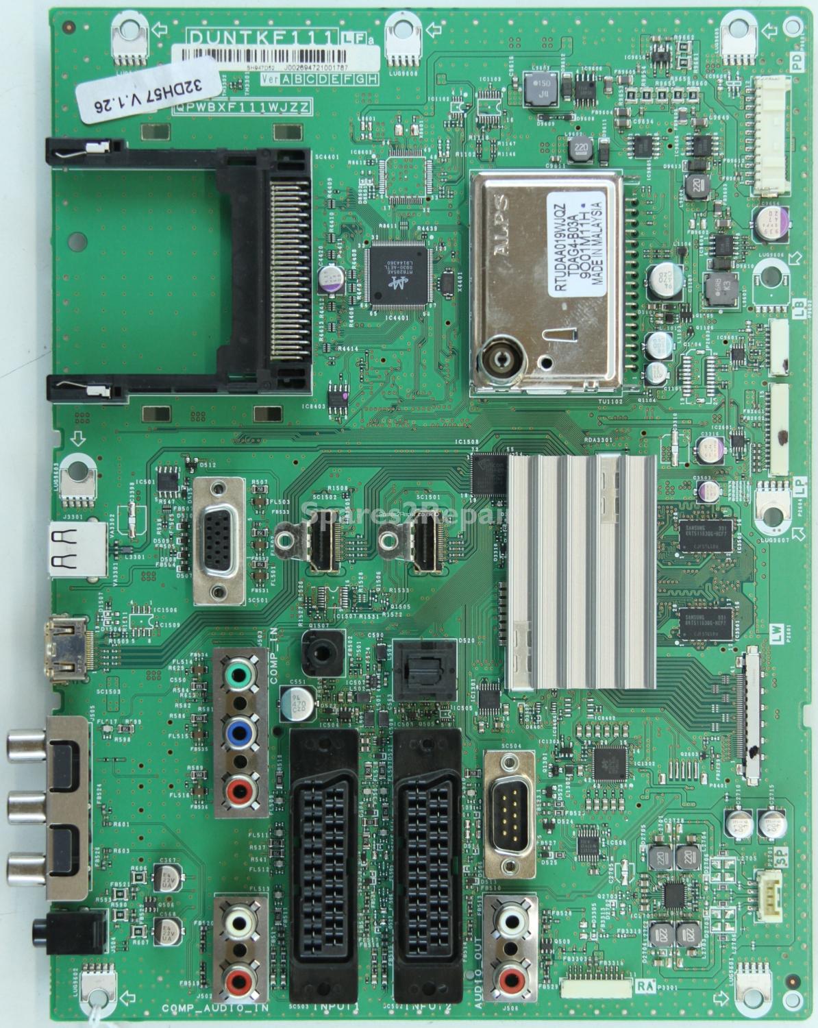 Sharp LC32DH57EBK - Main AV - DUNTKF111 - QPWBXF111WJZZ - V.1.26