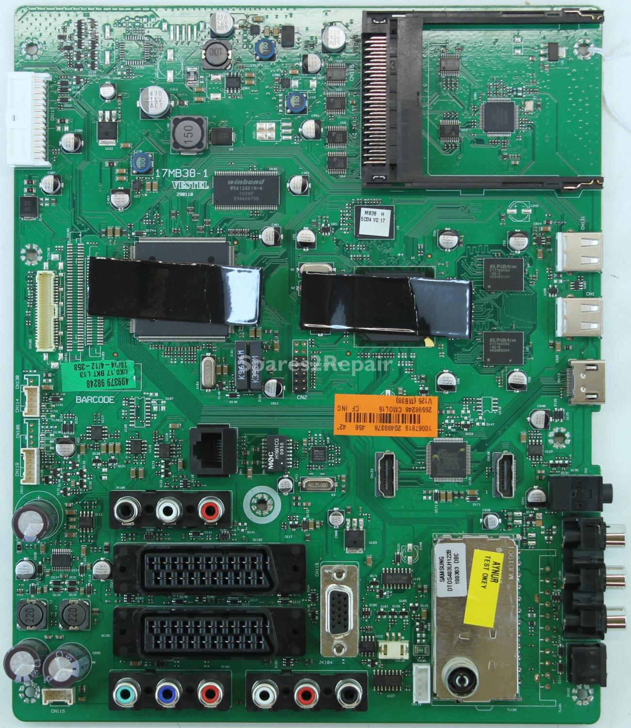 Sharp LC42CT2E - Main AV - 20499378 - 17MB38-1 - 290110