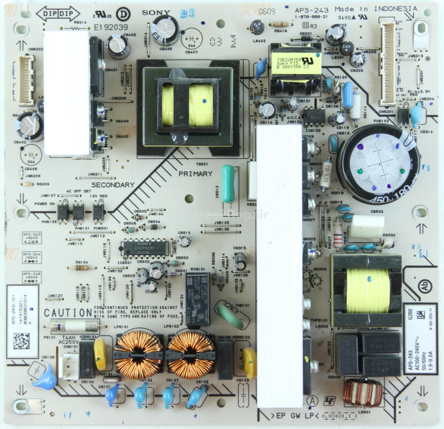 Sony KDL-32S5500 - PSU - 1-878-988-21 - APS-243 - 4-133-203-11 - 147416321