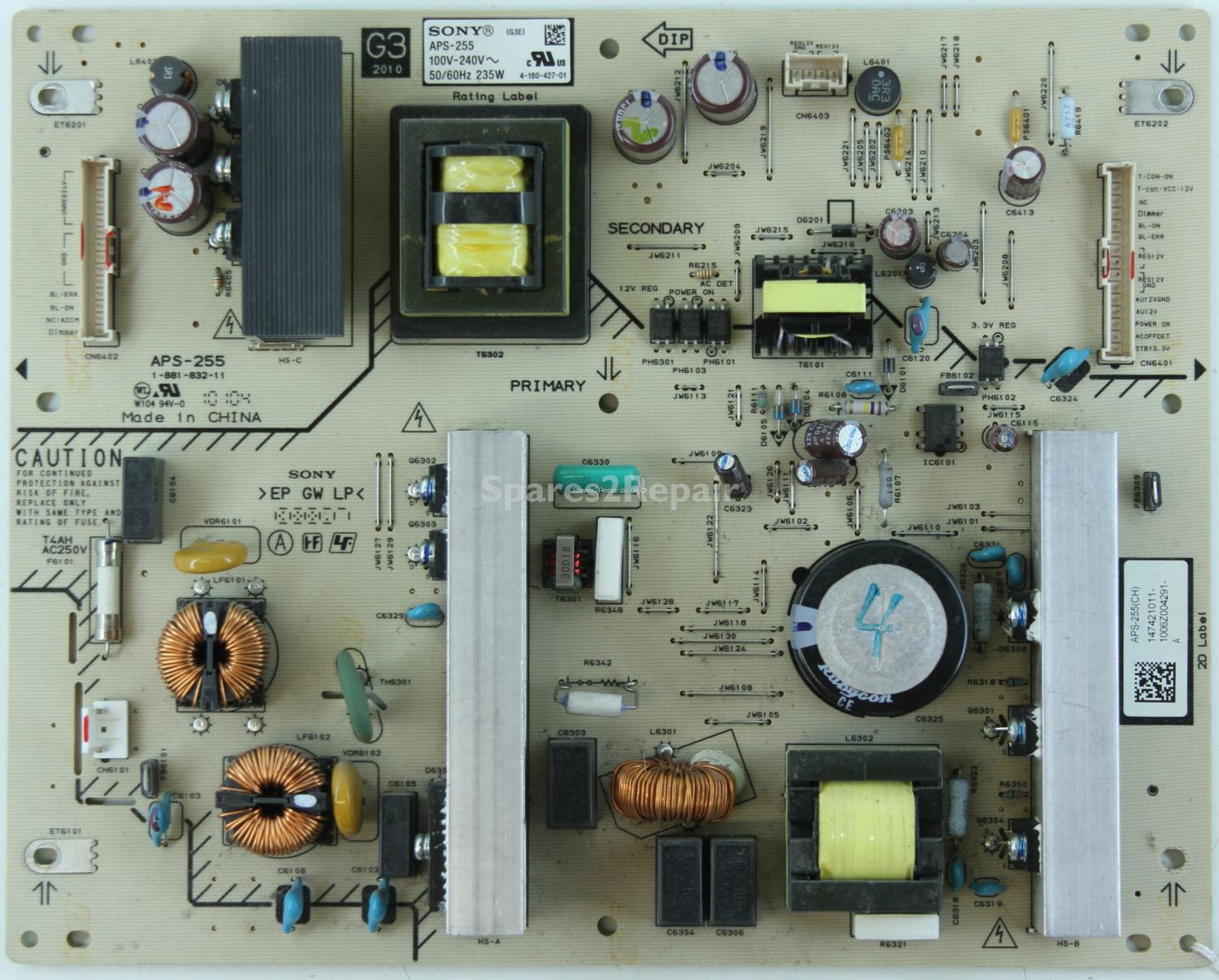 Sony KDL-40EX43B - PSU - 1-881-832-11 - APS-255 - 4-180-427-01 - 147421011