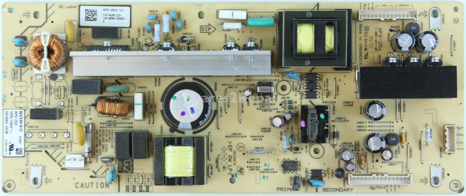 Sony KDL-40BX400 - Power Supply - 1-881-411-22 - 147420123 - APS-253(D) - APS-254 - 4-168-545-11 - APS-253 ME