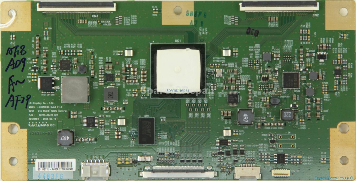Sony KD-65XD7505 - T-Con - 6871L-4483F - 6870C-0642B - LC650EQL-SJA3 V1.0 - V16 65UHD 120Hz Control