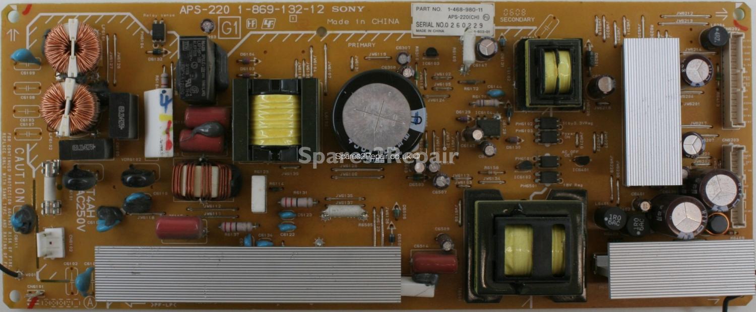 Sony KDL-32S2010 - PSU - 1-869-132-12 - APS-220 - 1-468-980-11