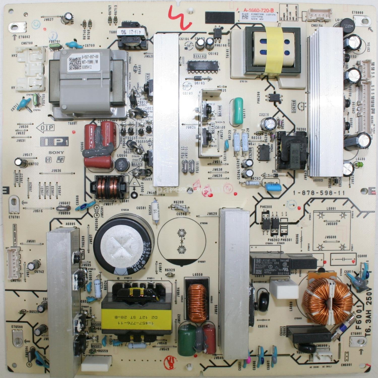 Sony KDL-40W5500 - PSU - 1-878-598-11 - A-1660-720-B