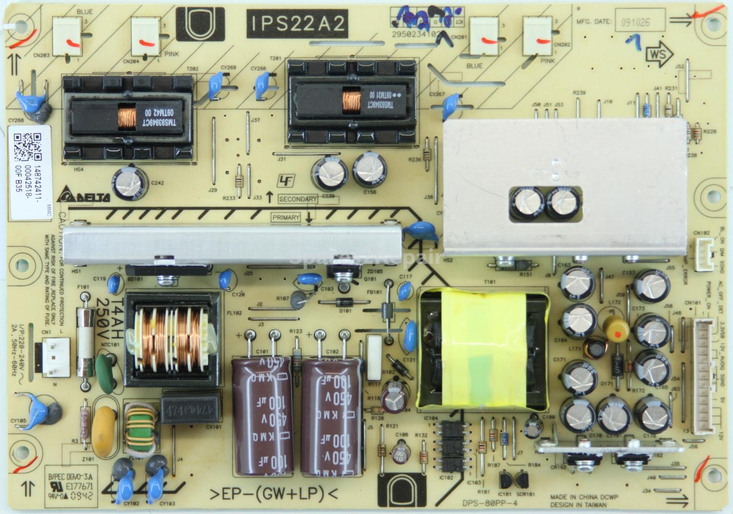 Sony KDL-22E5310 - Power Inverter - IPS22A2 - 2950234102 - DPS-80PP-4