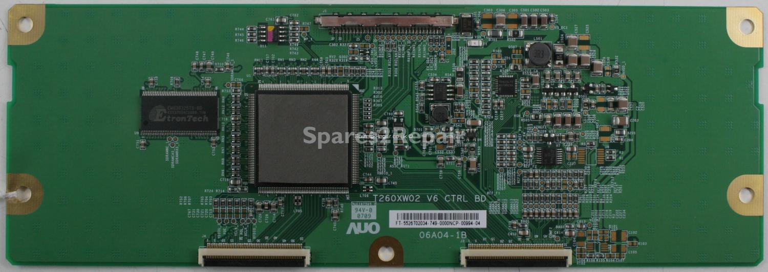 Sony KDL-26V2000 - T-Con - 06A04-1B - 55.26T02.034 - T260XW02 V6 CTRL BD