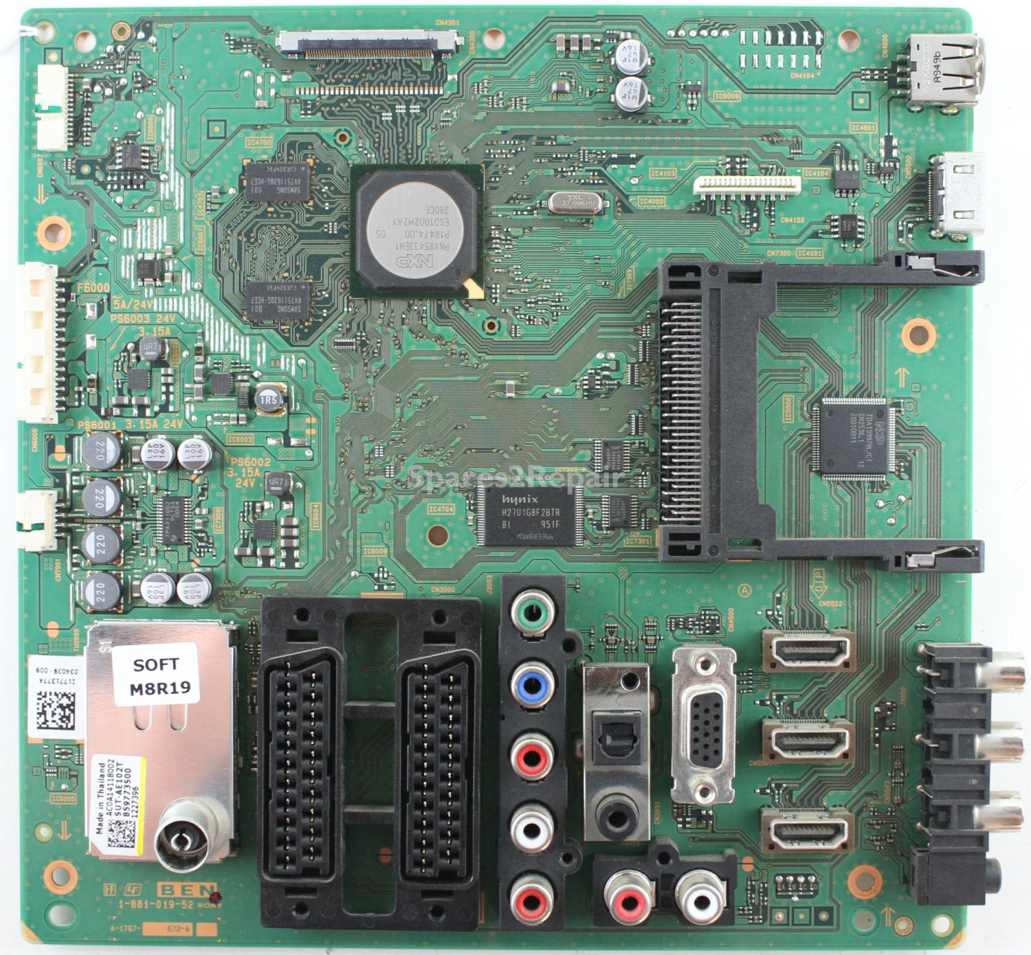 Sony KDL-32EX403 - Main AV - 1-881-019-52 - A-1767-672-A - I1771377A