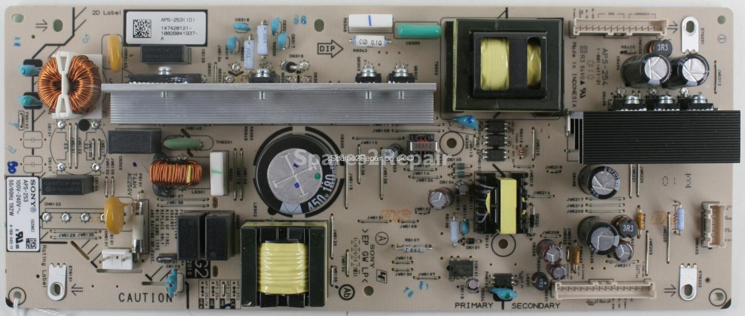 Sony KDL-37EX403 - PSU - APS-253 - APS-254 - 1-881-411-21 - 147420121 - 4-168-545-11 - G2ME