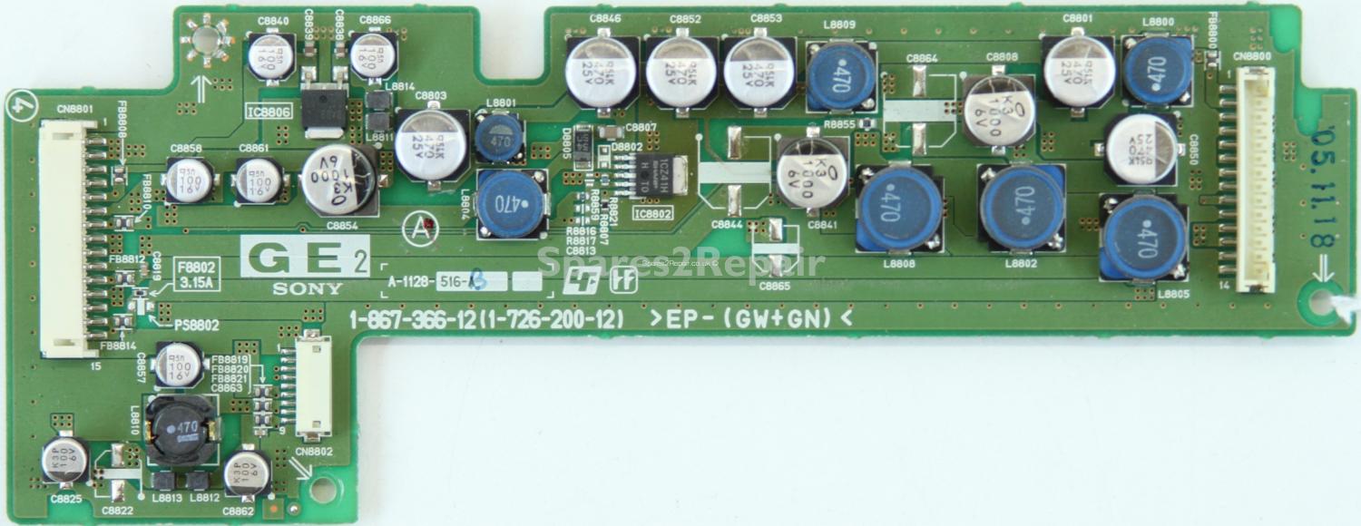 Sony KDL-S40A12U - GE Board - 1-867-366-12 - 1-726-200-12 - 1-1128-516-B