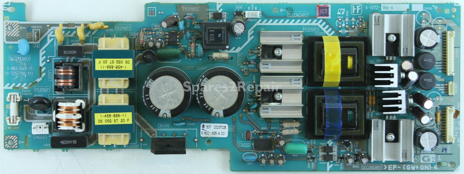 Sony KLV-27HR3 - PSU - 1-864-649-11 - (1-725-191-11) - A-1072-166-A - S8001625A - S-8001-625-A