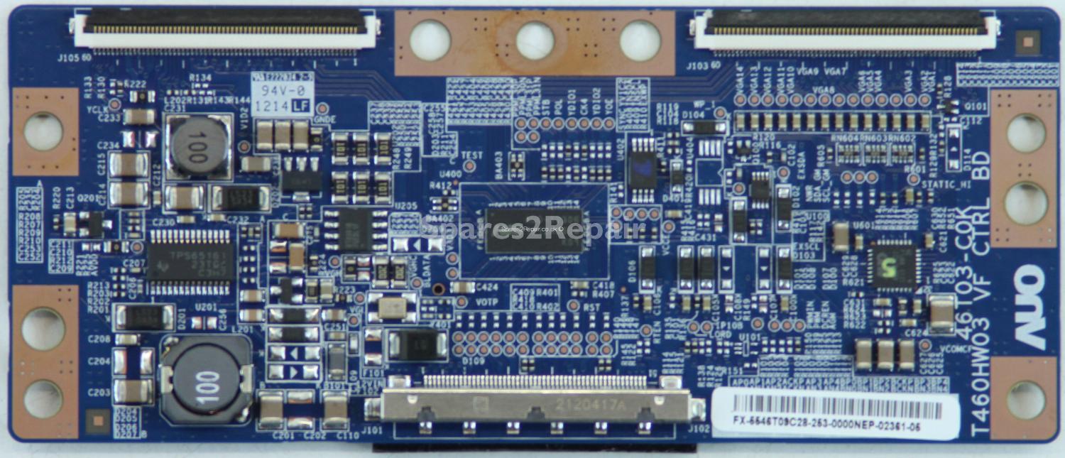 Technika LCD46-270 - T-Con - 55.46T09.C28 - 46T03-C0K - T460HW03 VF CTRL BD
