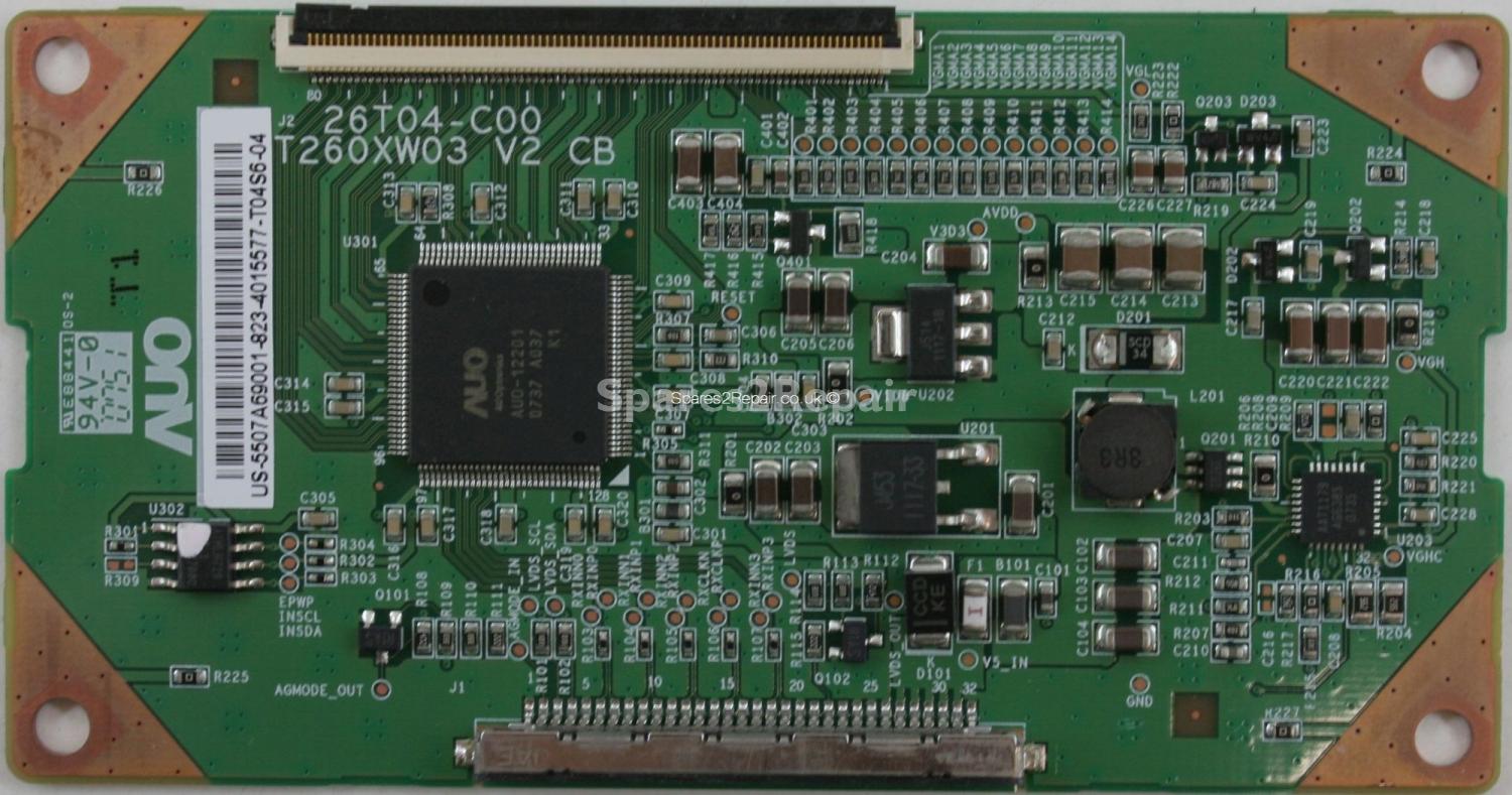 Technika LCD26-207 - LVDS - 55.07A69.001 - 26T04-C00 - T260XW03 V2 CB