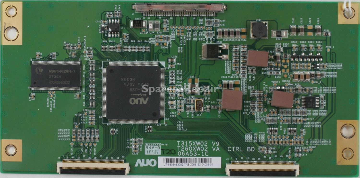 Technika LCD32-407B - T-Con - 06A53-1C - 55.06A53.002 - T315XW02 V9 - T260XW02 VA CTRL BD