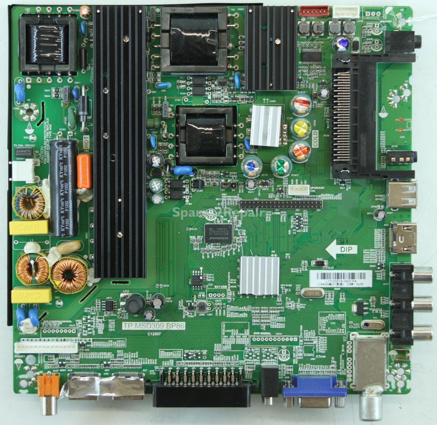 Technika LED40-E271 - Main Board - TP.MSD309.BP86 - C12507 - LTA400HM2