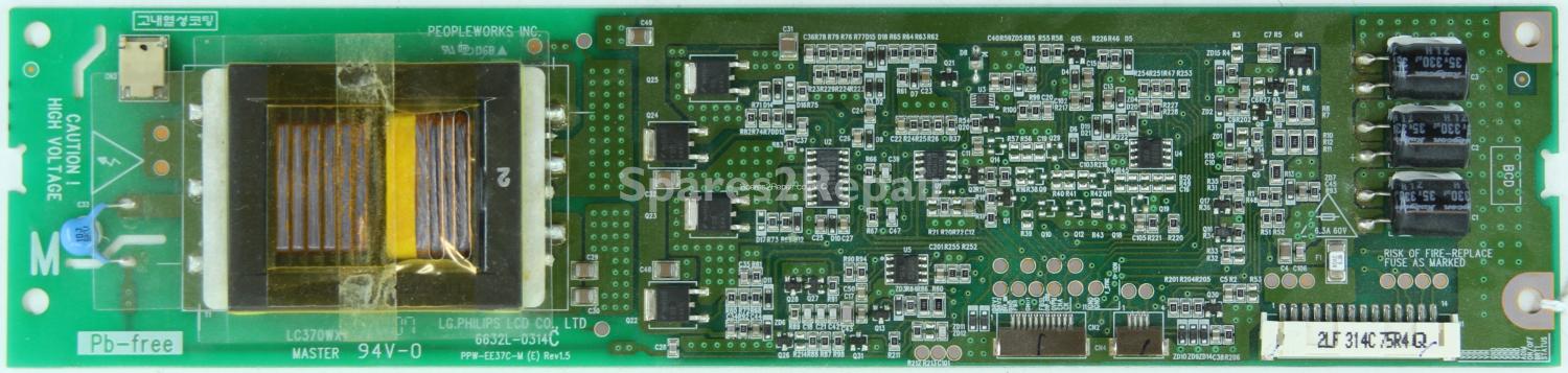 Toshiba 37C3035D - Inverter - 6632L-0314C - PPW-EE37C-M - Rev 1.5 - LC370WX1 - MASTER