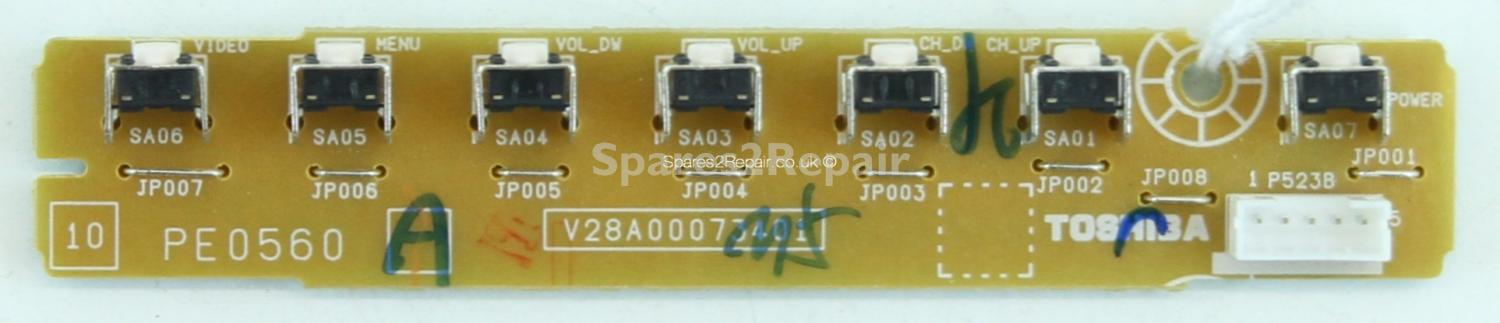 Toshiba 37XV555D - Buttons - PE0560 A - V28A00073401