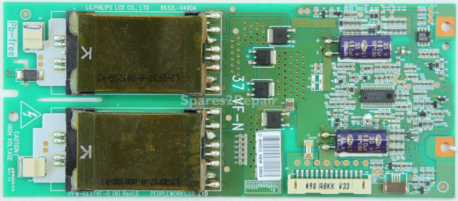 Toshiba 37XV555D - Inverter - 6632L-0490A - Rev1.0 - PPW-EE37VF-0 - 37 VF-N