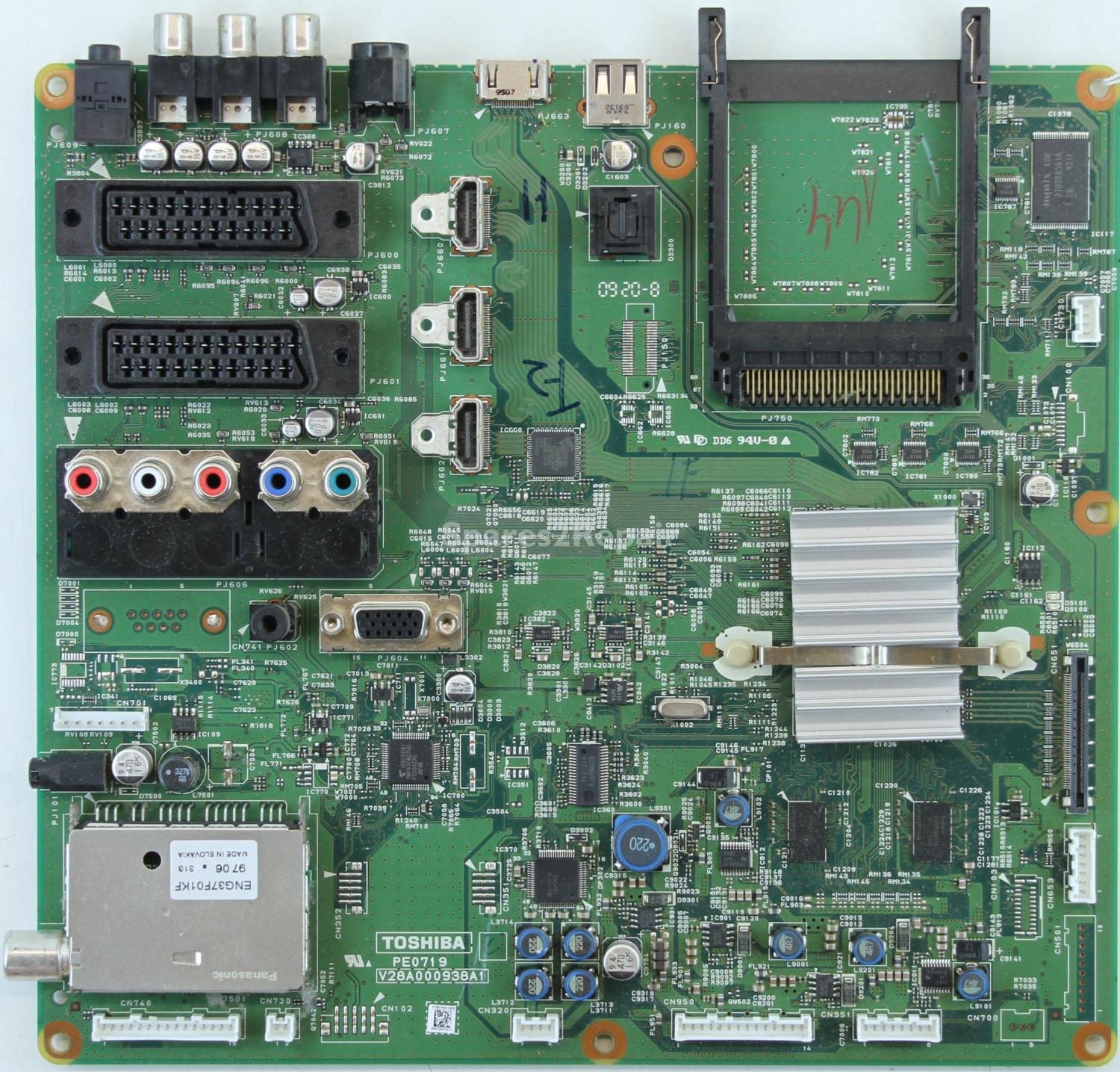 Toshiba 40LV665D - Main AV - PE0719 C - V28A000938A1