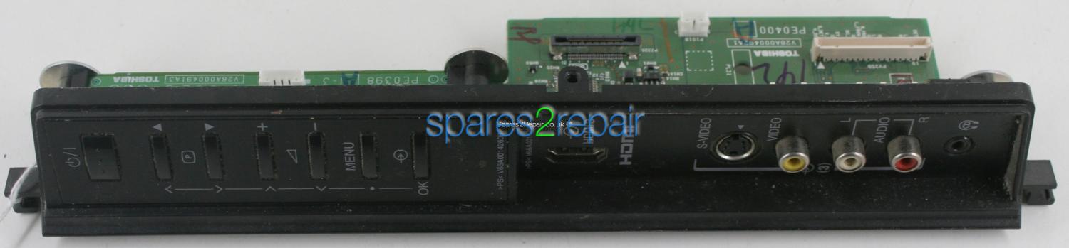 Toshiba 42Z3030D - Side AV & Buttons - PE0400 A - V28A000492A1 - PE0398 A-3 - V28A000491A3