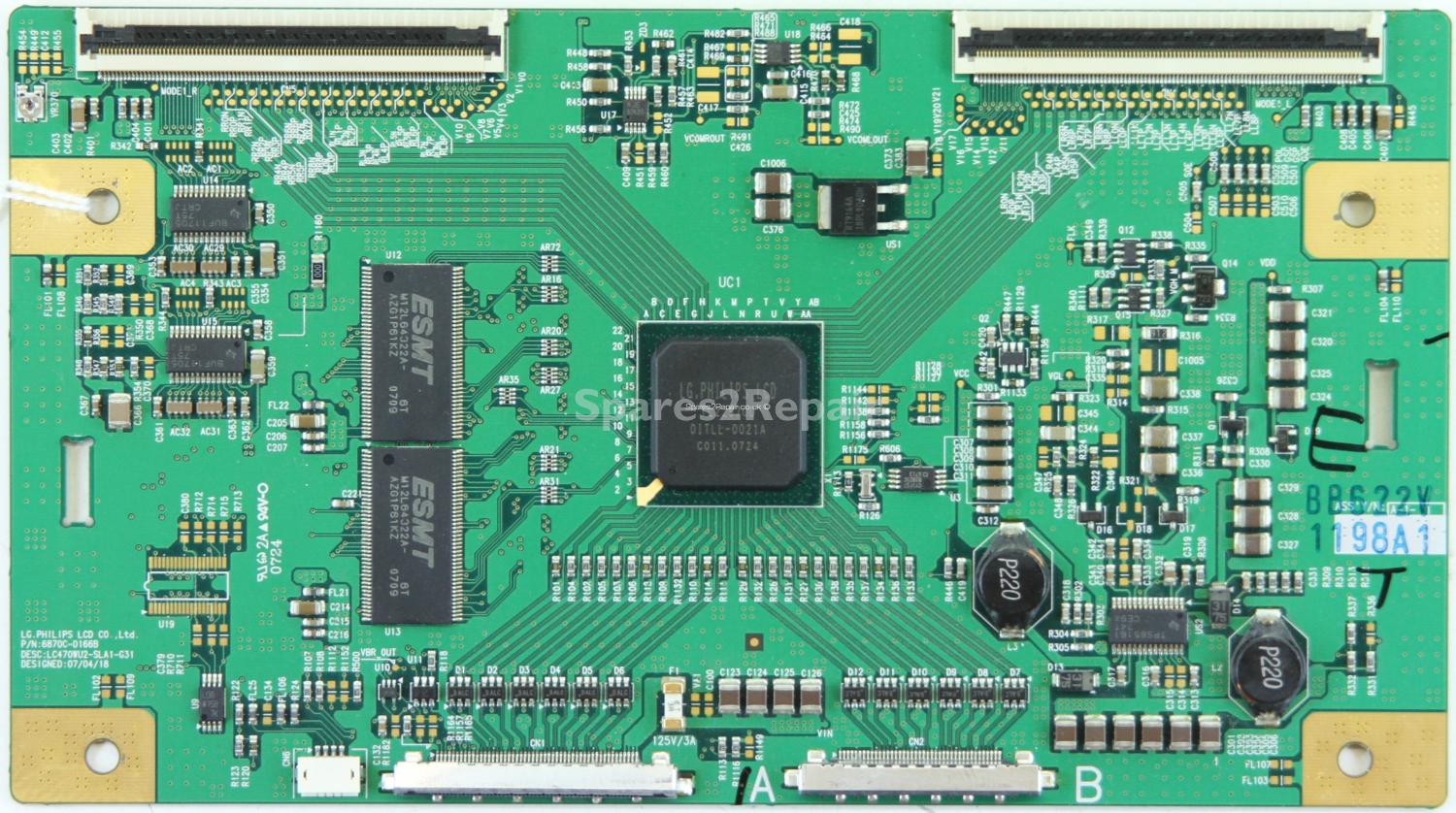 Toshiba 47Z3030D - LVDS - 6870C-0166B - LC470WU2-SLA1-G31 - 6871L-1198A